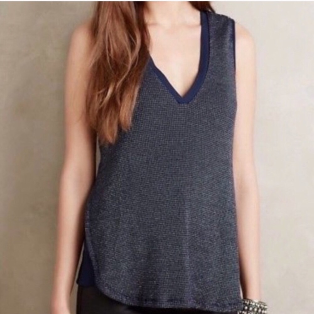 Anthropologie Deletta Layered Lila Tank Top